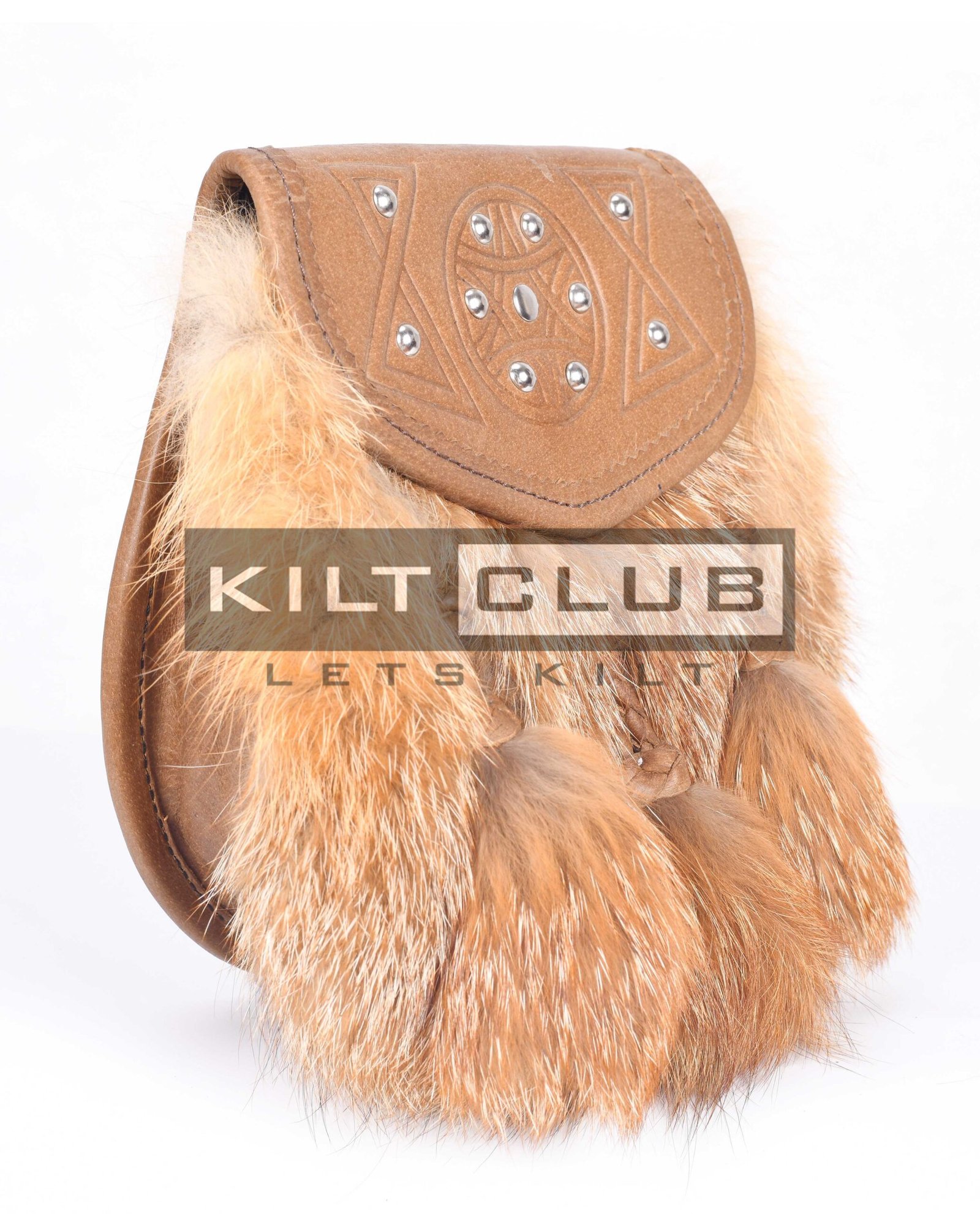 Brown Leather Real Fur Sami Dress Sporran - Image 2