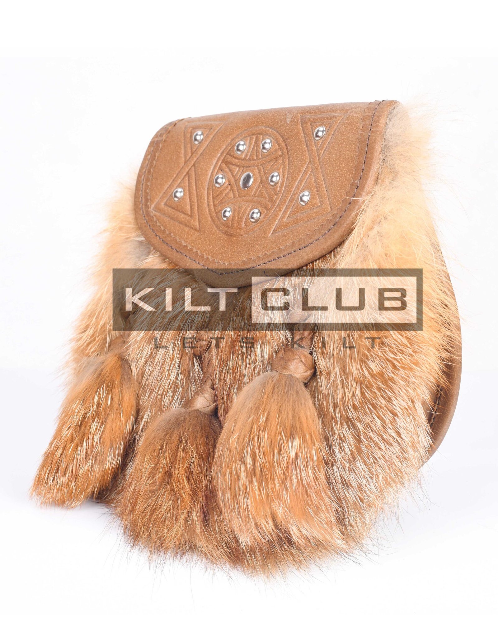 Brown Leather Real Fur Sami Dress Sporran - Image 3