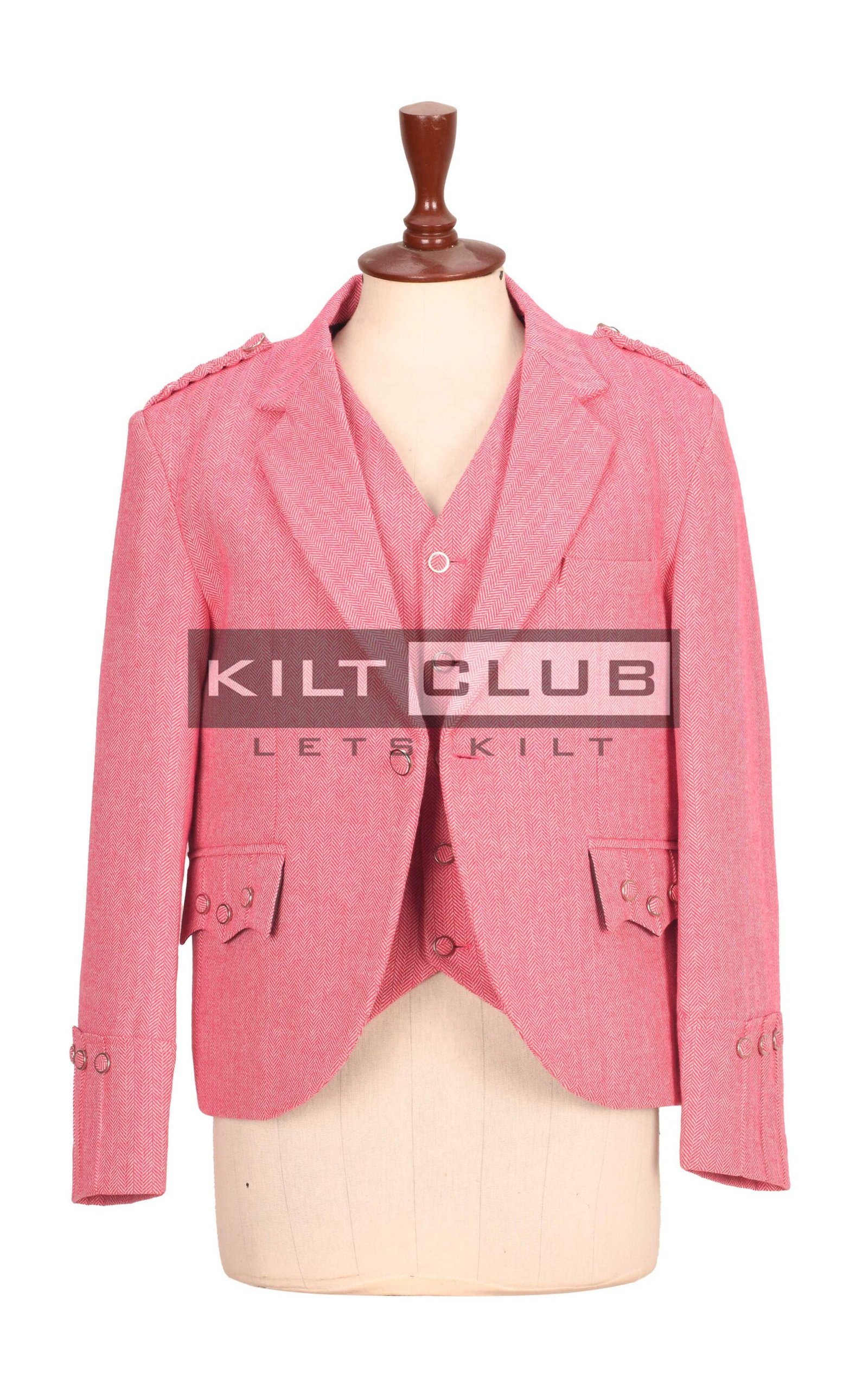 Women's Pink Tweed Jacket and waistcoat