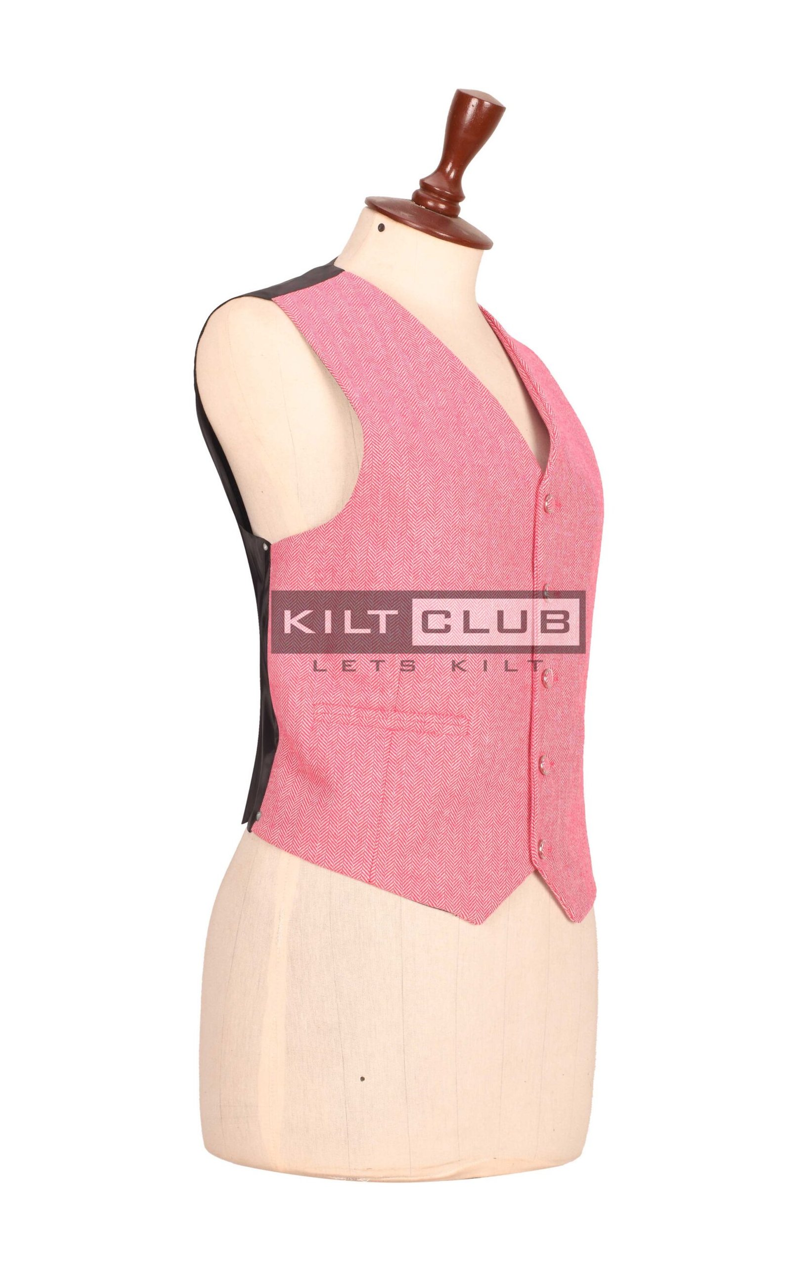 Women's Pink Tweed Jacket and waistcoat - Image 2