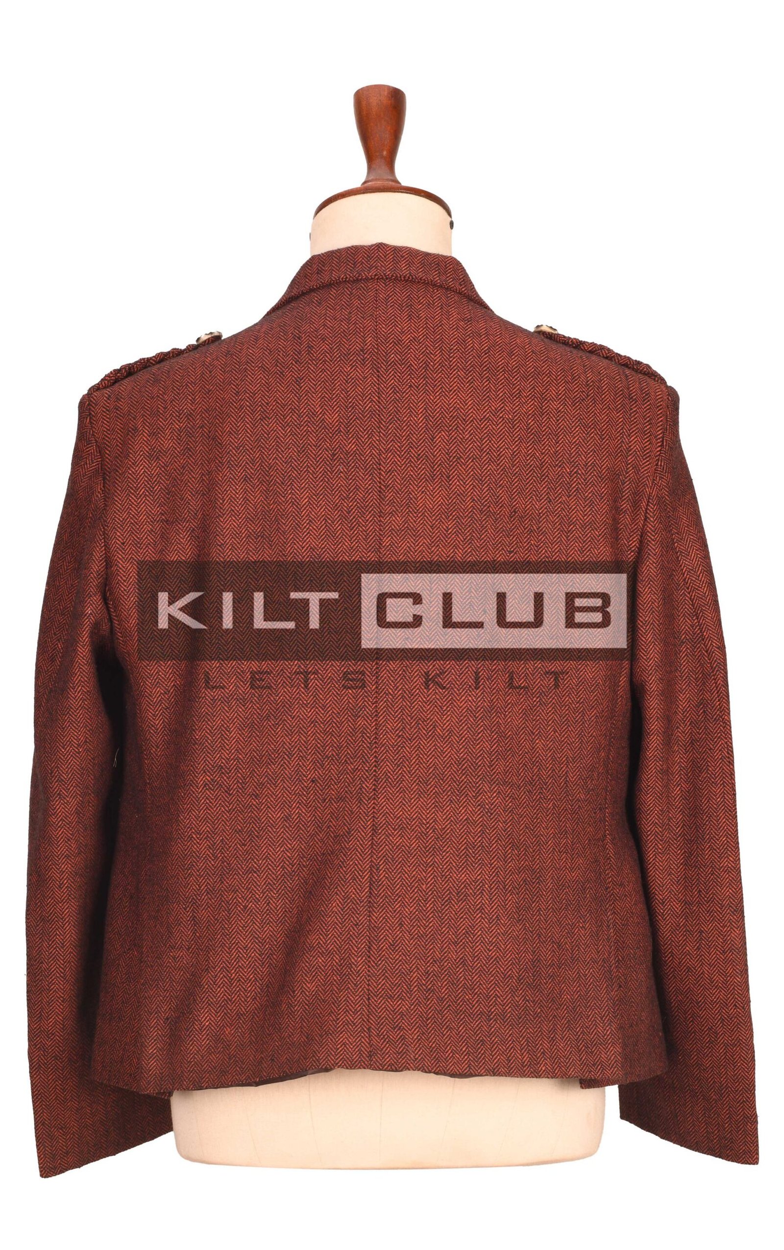 Men’s Maroon Herringbone Blazer Jackets and Waistcoat - Image 4