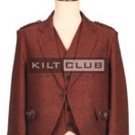 Men’s Maroon Herringbone Blazer Jackets and Waistcoat