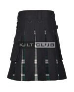 Black Watch Tartan Black Cotton Hybrid Utility Kilt