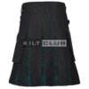 Black Watch Tartan Black Cotton Hybrid Utility Kilt