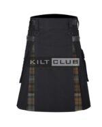Black Watch Tartan Black Cotton Hybrid Utility Kilt