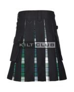 Black Watch Tartan Black Cotton Hybrid Utility Kilt