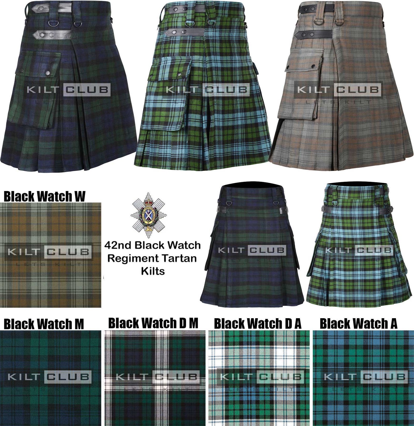 Black Watch Tartan Utility Kilt